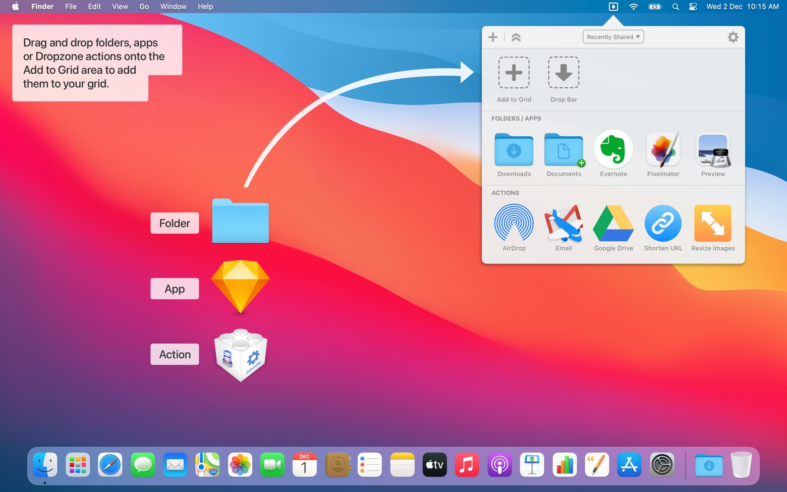 Dropzone 4.80.70 破解版 – 文件拖放简化效率提升工具
